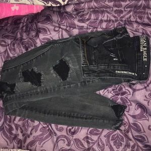 American Eagle Raw Hem High-Rise Jegging